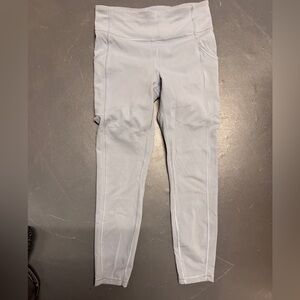 lululemon athletica blue-Gray Leggings wundertrain high rise crop 23”